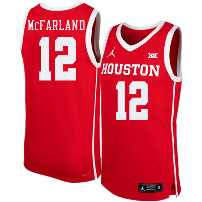 Jacob McFarland College Jersey,Houston Cougars #12 Jacob McFarland Basketball Jersey Youth-Red